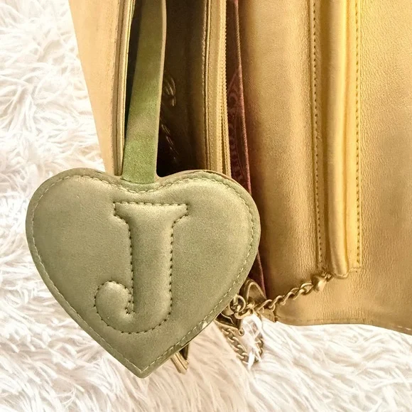Juicy Couture 2004” Limited Edition Y2K Vintage Gold Leather Chain Bag – NWOT - Picture 7 of 15